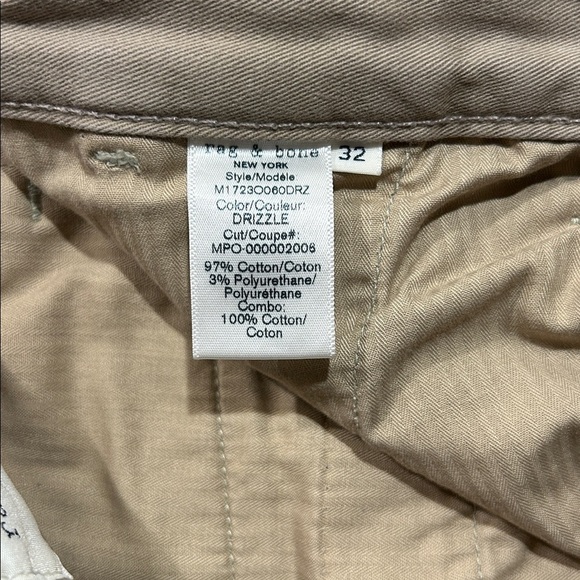 Rag & Bone Fit 2 Cotton Twill Chino (Style M1723O060) – Drizzle, Men’s 32 - Picture 10 of 11